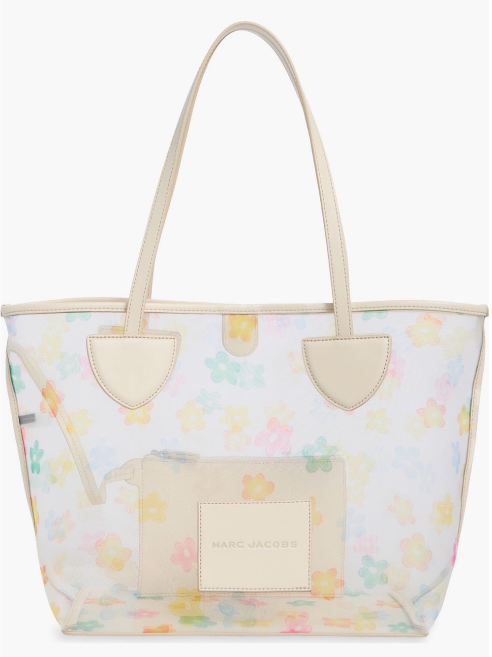 Marc Jacobs Clear Pastel Floral Tote Bag